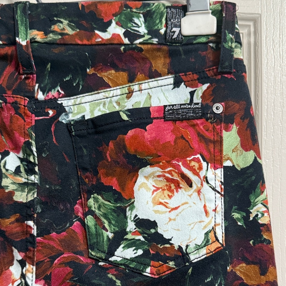 💖 7 For All Mankind Floral Skinny Jeans - Picture 4 of 5